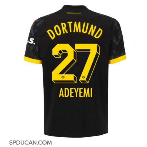 Muški Nogometni Dres Borussia Dortmund Karim Adeyemi #27 Gostujuci 2023-24 Kratak Rukav